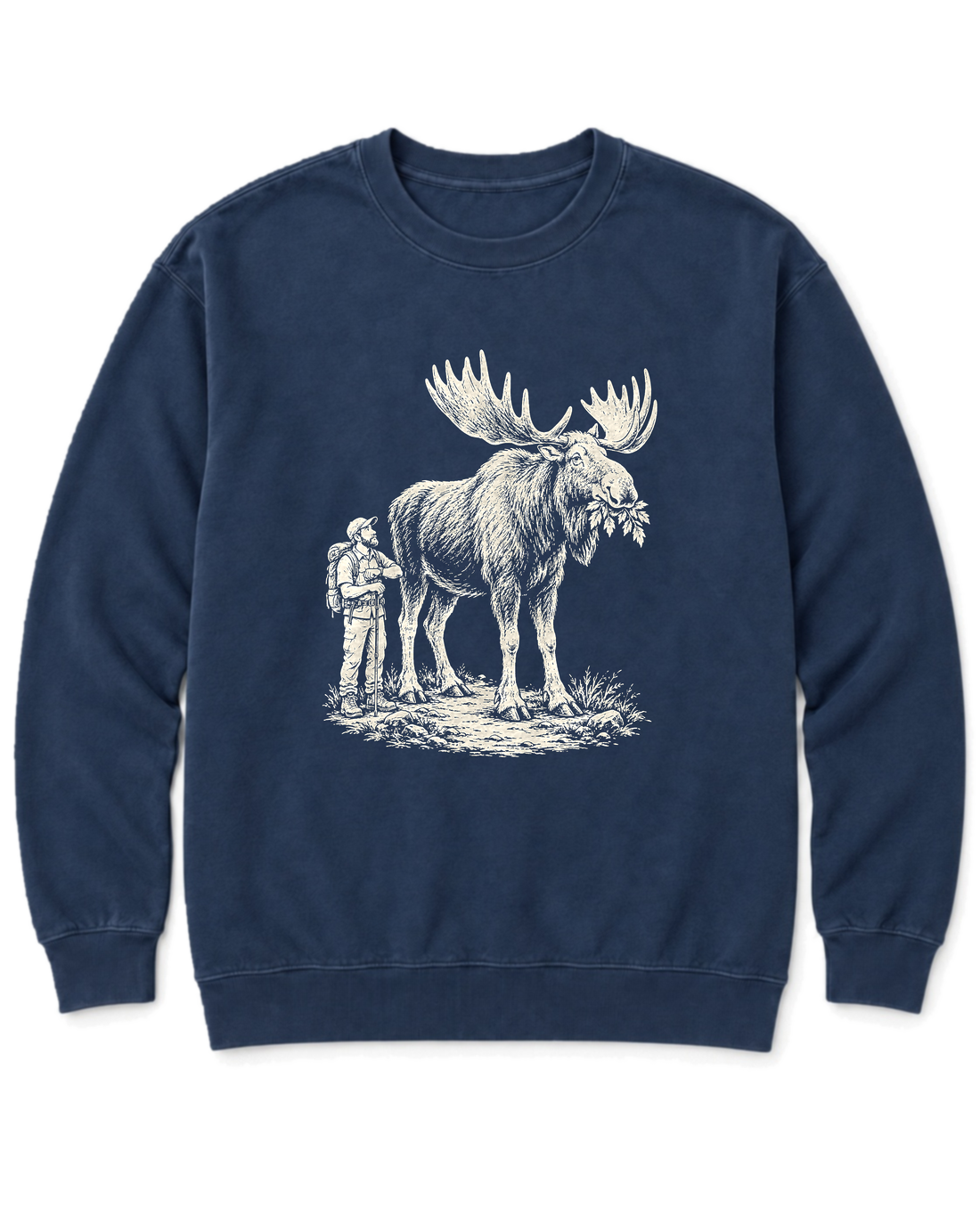 Moose Right of Way Sweatshirt - True Navy