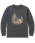 Curious Bear Long Sleeve Shirt - Dark Heather