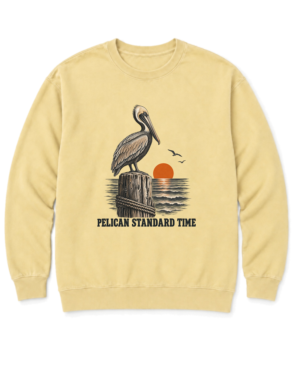 Pelican Standard Time Sweatshirt - Butter