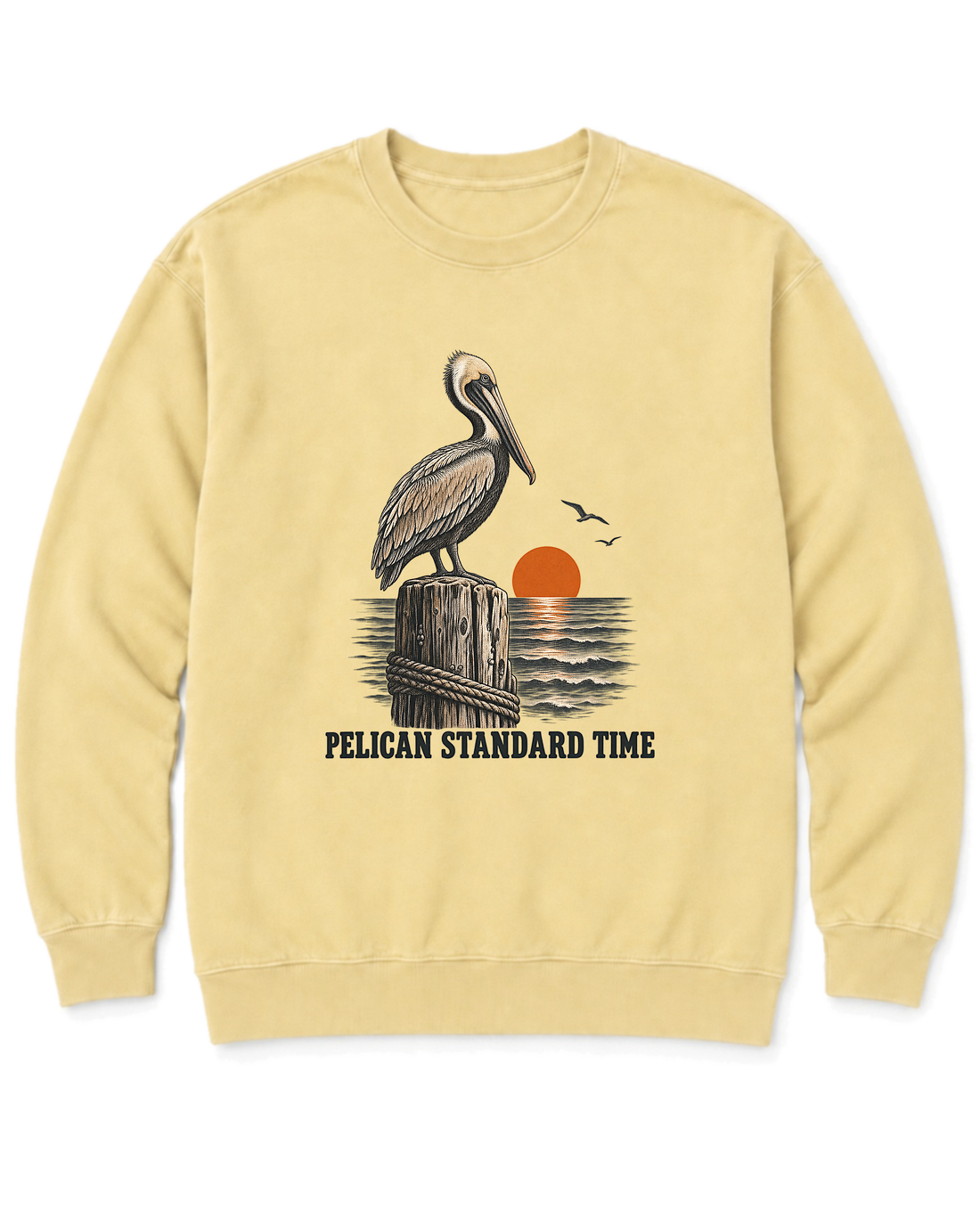 Pelican Standard Time Sweatshirt - Butter