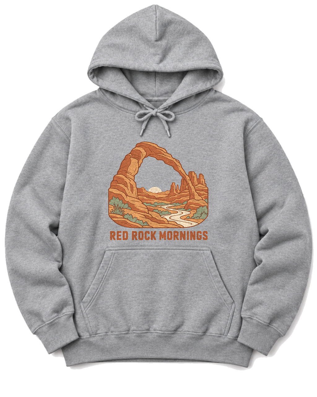 Red Rock Mornings Hoodie - Sport Grey