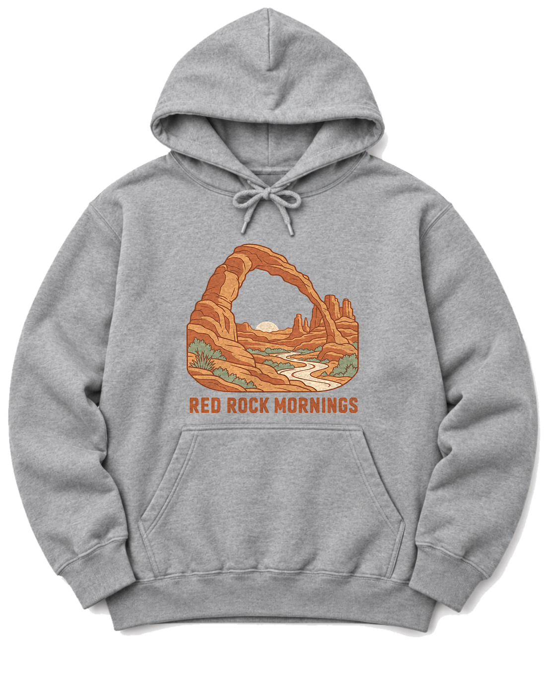 Red Rock Mornings Hoodie - Sport Grey