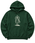 Tree Pose Bear Hoodie - Forest Green