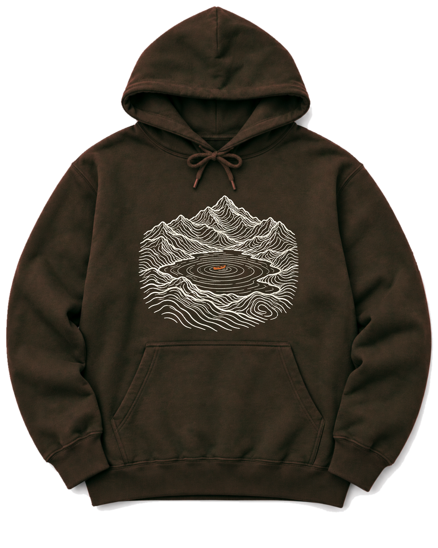 Lake Canoe Hoodie - Dark Chocolate