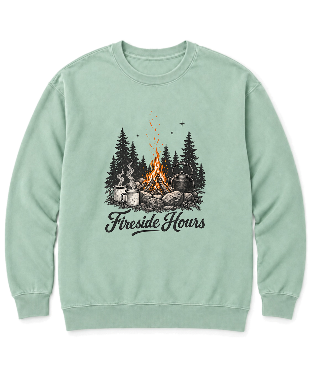 Fireside Hours Sweatshirt - Chalky Mint