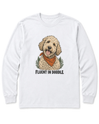 Fluent in Doodle Long Sleeve Shirt - White