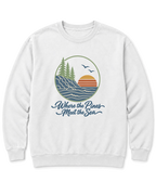 Where the Pines Meet the Sea Sweatshirt - White