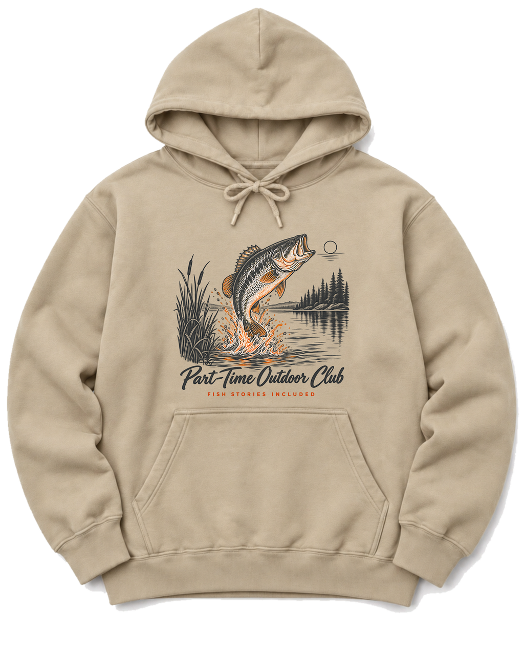 Fish Stories Included Hoodie - Sand
