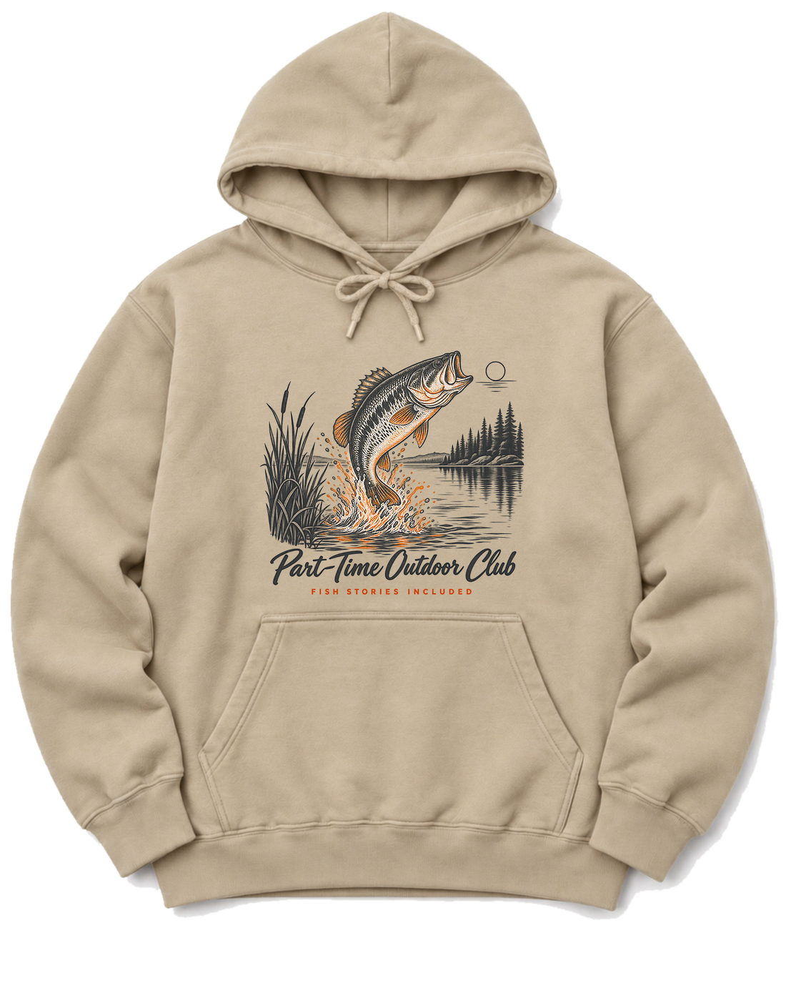 Fish Stories Included Hoodie - Sand