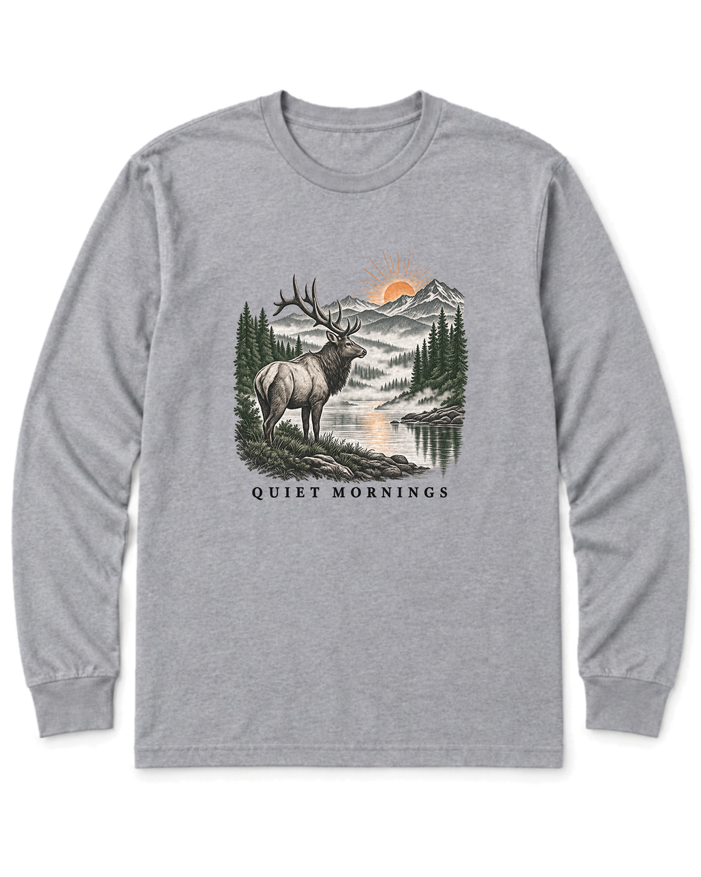 Quiet Mornings Long Sleeve Shirt - Sport Grey