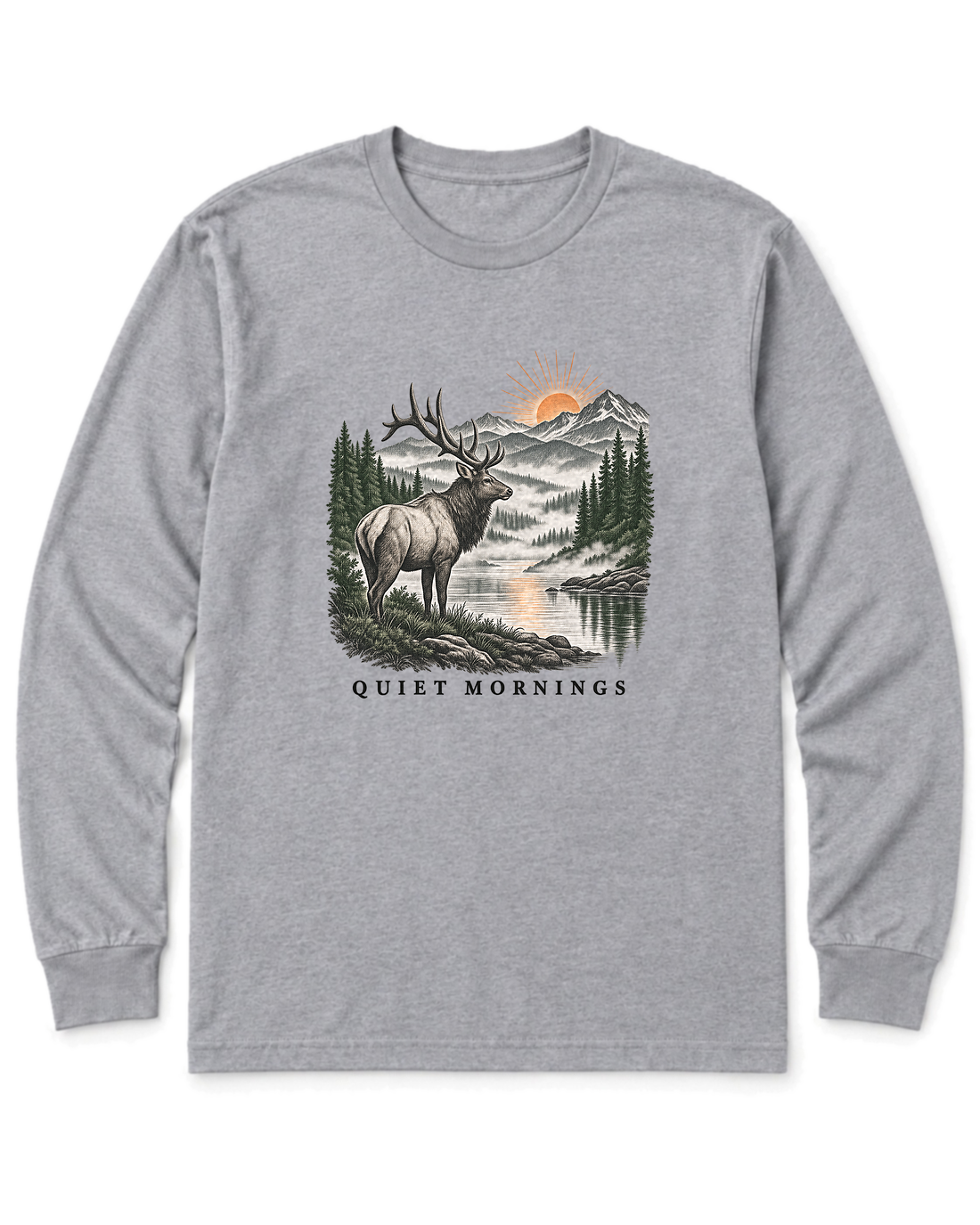 Quiet Mornings Long Sleeve Shirt - Sport Grey