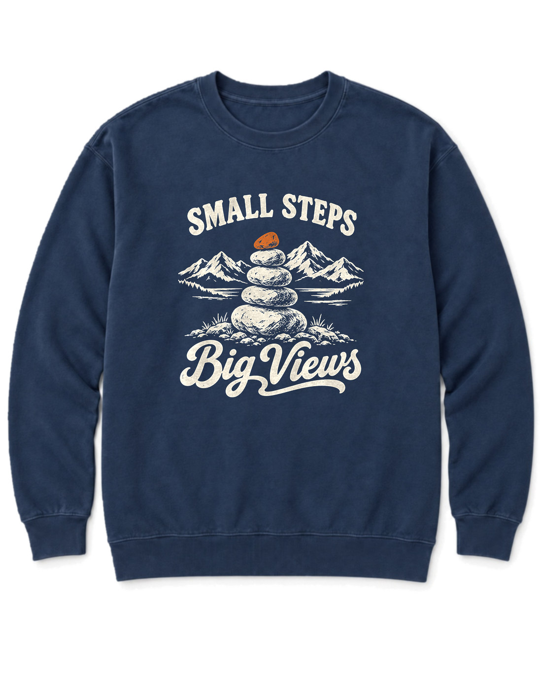 Small Steps, Big Views Sweatshirt - True Navy