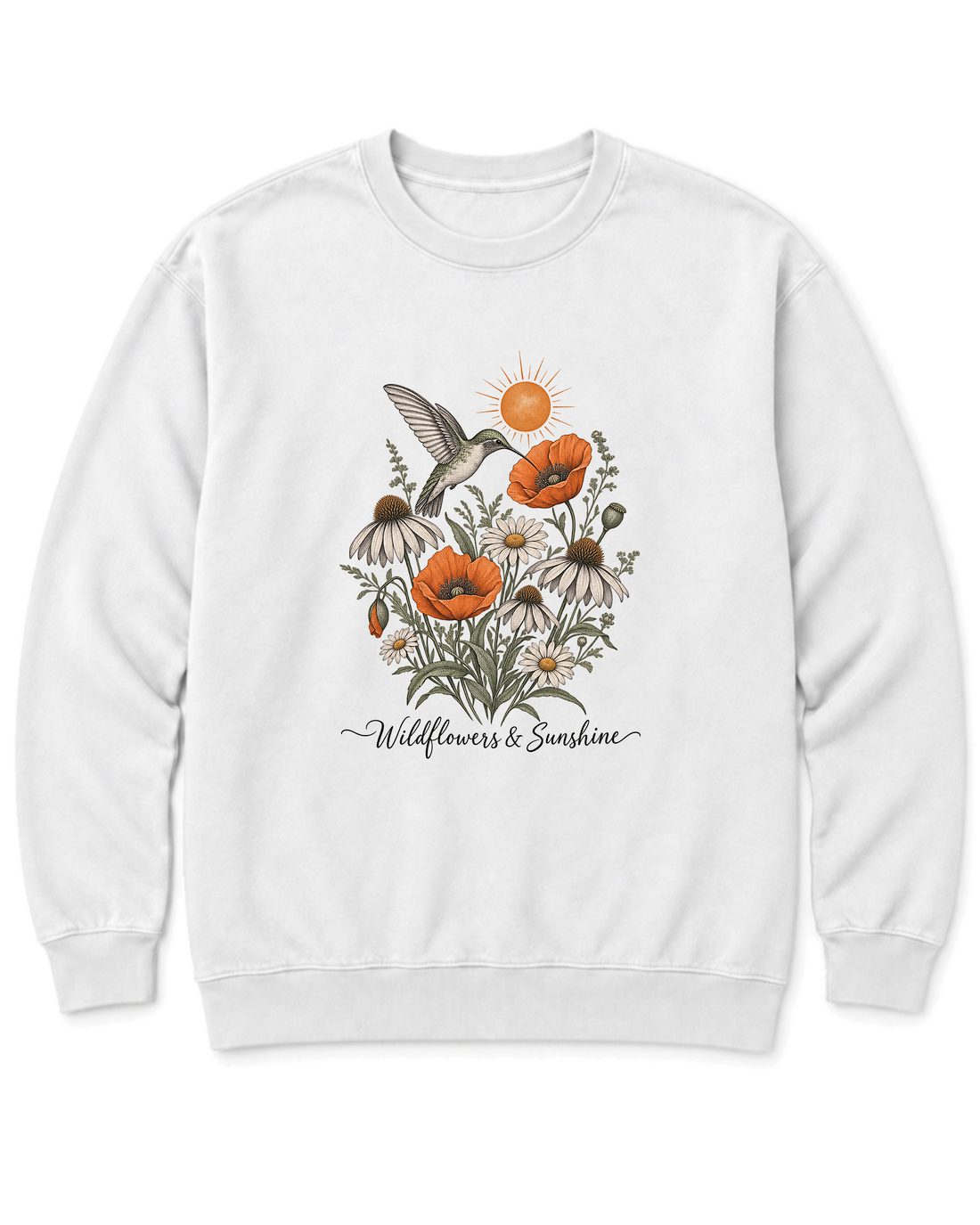 Wildflowers & Sunshine Sweatshirt - White
