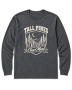 Tall Pines, Clear Mind Long Sleeve Shirt - Dark Heather