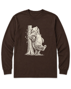 Back Scratch Bear Long Sleeve Shirt - Dark Chocolate