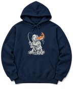Gone Fishing Grizzly Hoodie - Navy