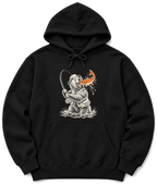 Gone Fishing Grizzly Hoodie - Black