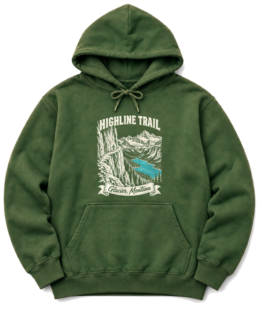 Highline Trail Hoodie - Military Green