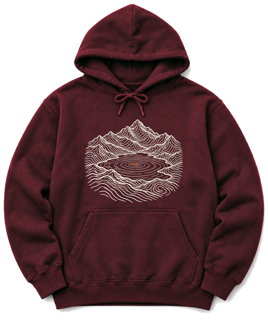 Lake Canoe Hoodie - Maroon