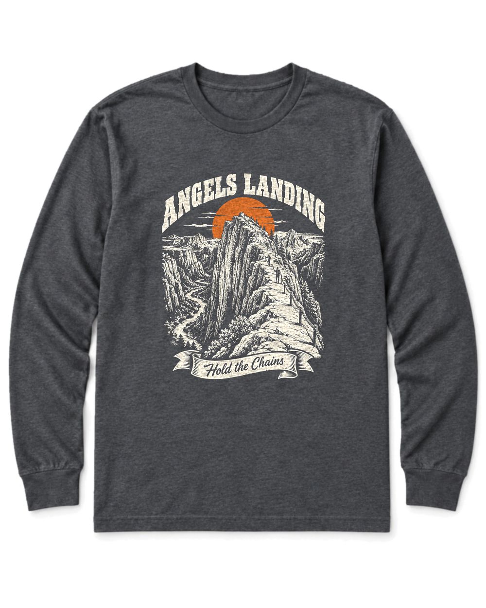 Angels Landing Long Sleeve Shirt - Dark Heather