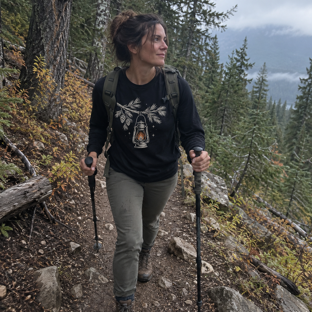 Lantern Light Long Sleeve Shirt worn outdoors