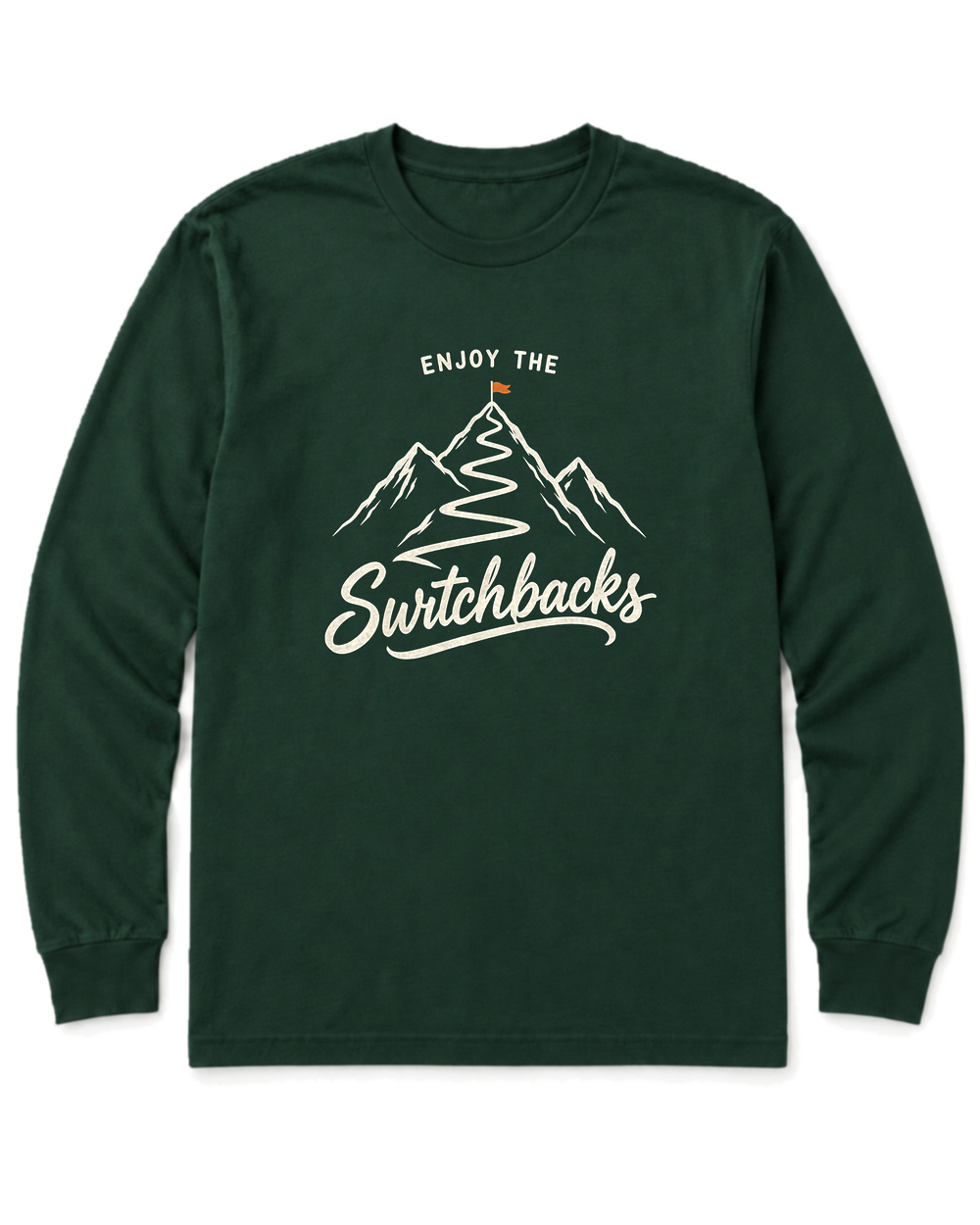 Enjoy the Switchbacks Long Sleeve Shirt - Forest Green