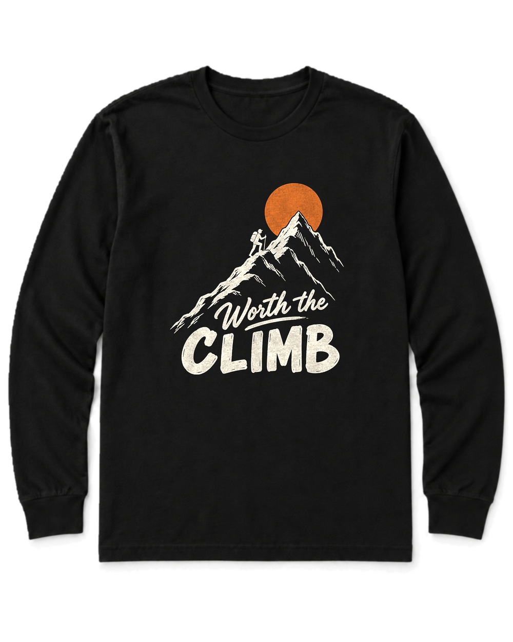 Worth the Climb Long Sleeve Shirt - Black