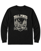 Tall Pines, Clear Mind Long Sleeve Shirt - Black