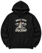 Small Steps, Big Views Hoodie - Black