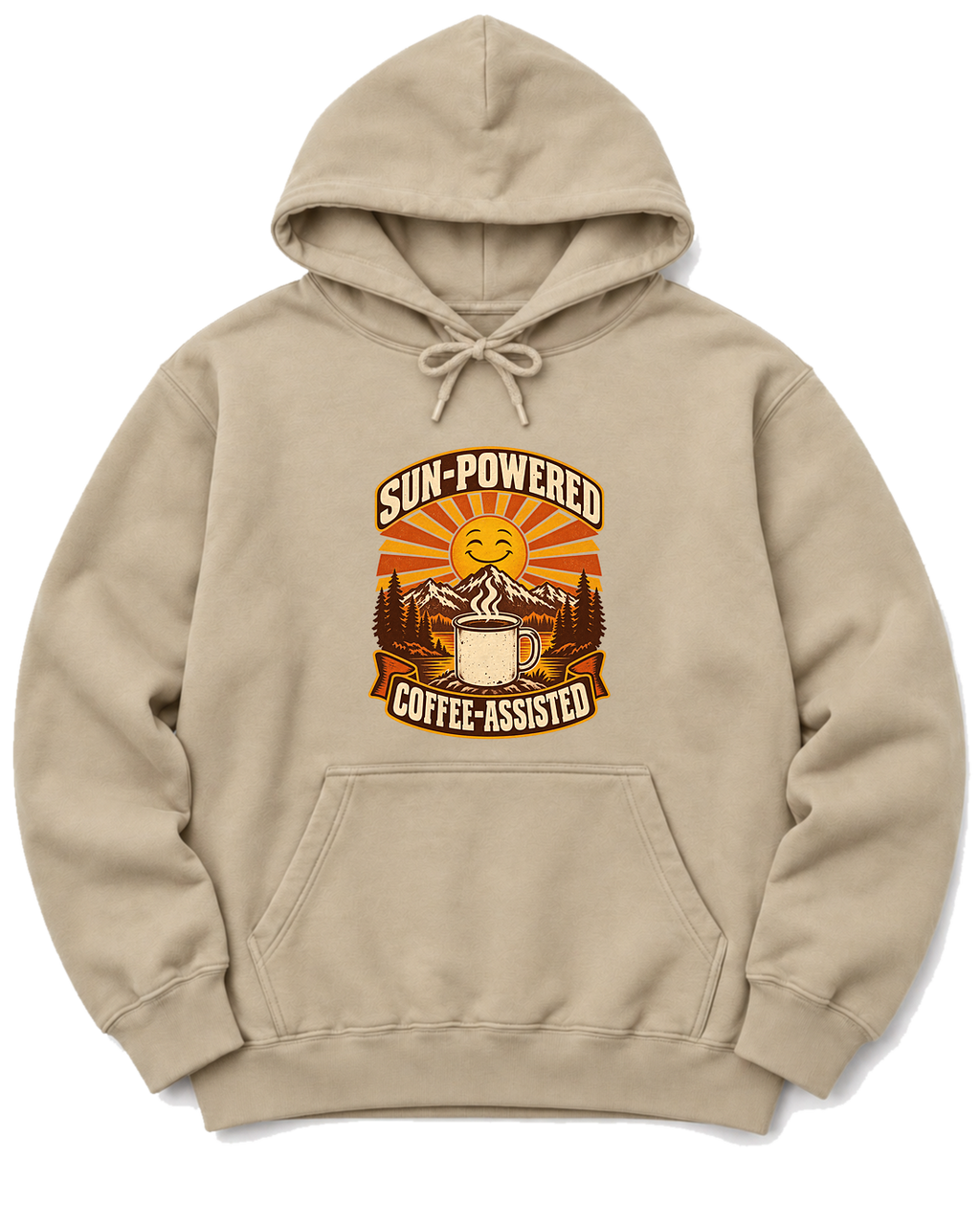 Sun-Powered, Coffee-Assisted Hoodie - Sand
