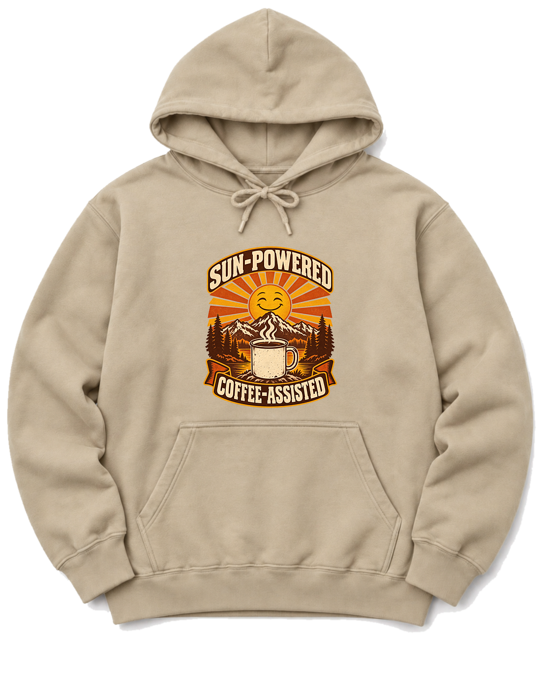 Sun-Powered, Coffee-Assisted Hoodie - Sand