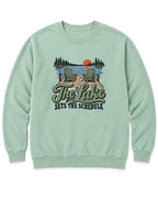 The Lake Sets the Schedule Sweatshirt - Chalky Mint