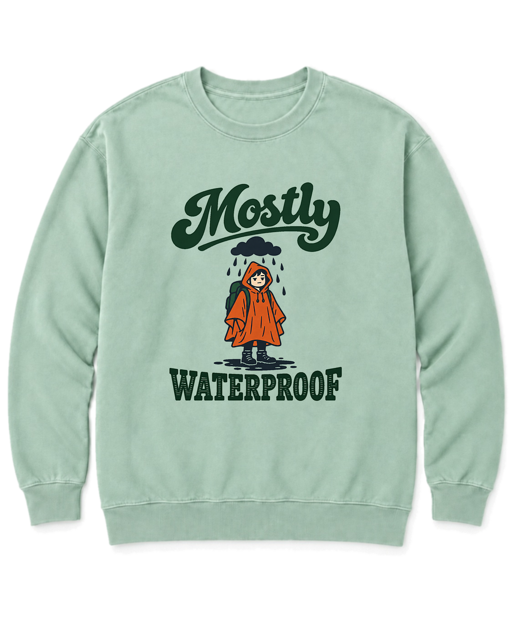 Mostly Waterproof Sweatshirt - Chalky Mint
