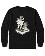 Upside-Down Map Long Sleeve Shirt - Black
