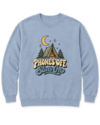 Phones Off, Stars On Sweatshirt - Chambray