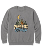 Phones Off, Stars On Sweatshirt - Grey