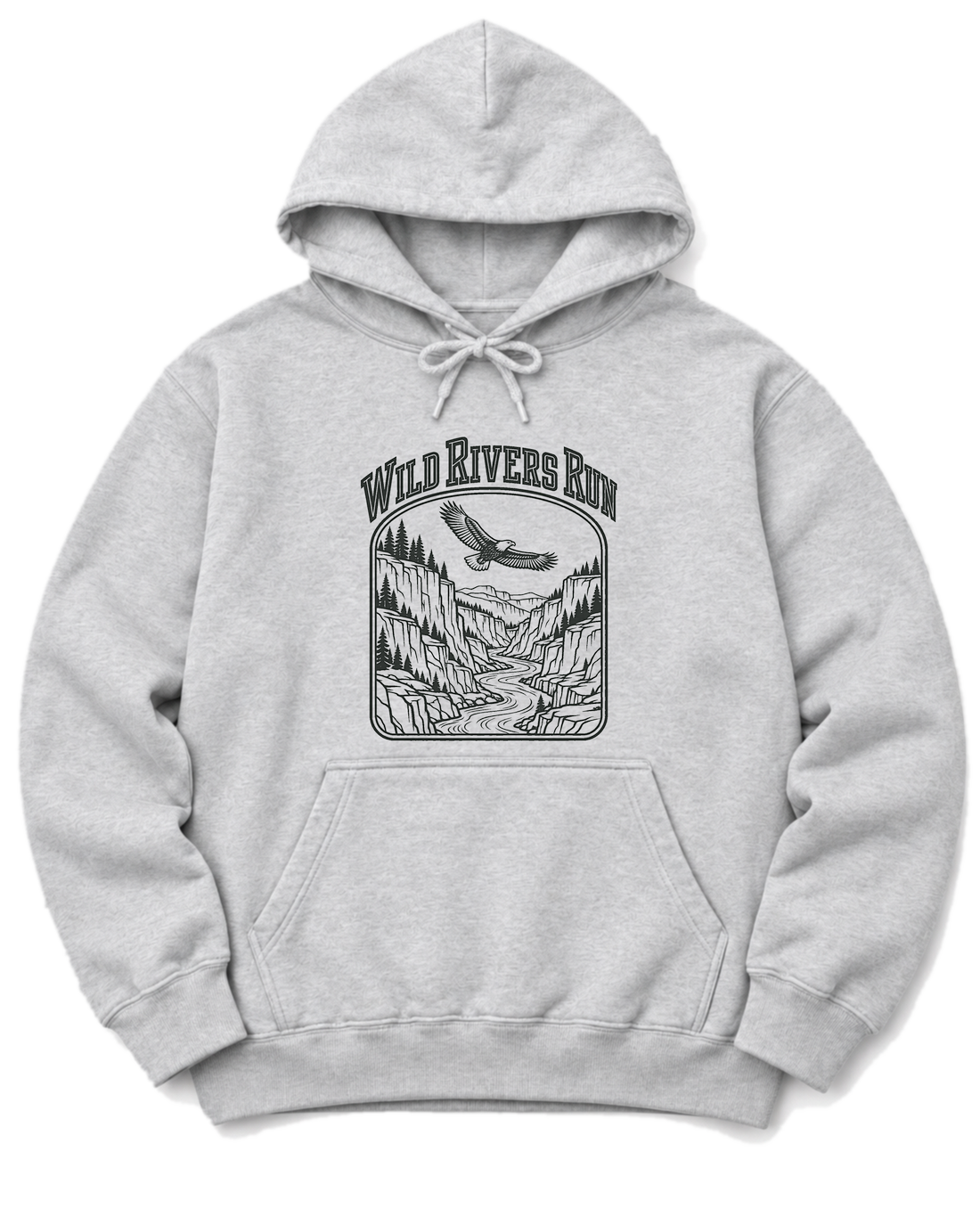 Wild Rivers Run Hoodie - Ash