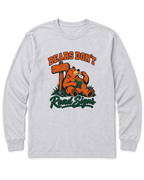 Bears Don't Read Signs Long Sleeve Shirt - Ash