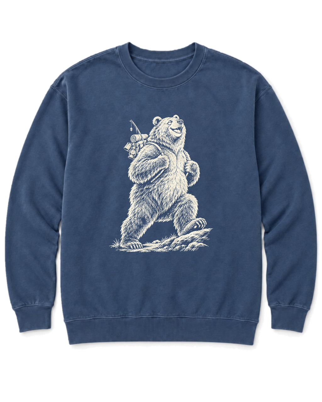 Tiny Backpack Grizzly Sweatshirt - Denim