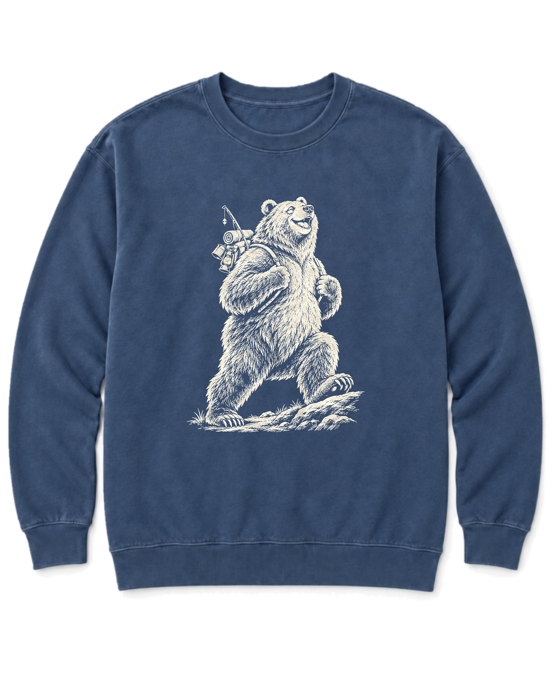 Tiny Backpack Grizzly Sweatshirt - Denim
