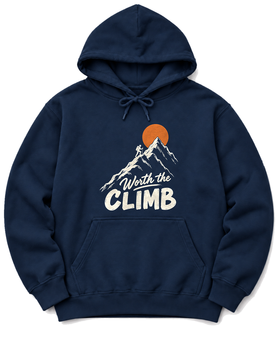 Worth the Climb Hoodie - Navy
