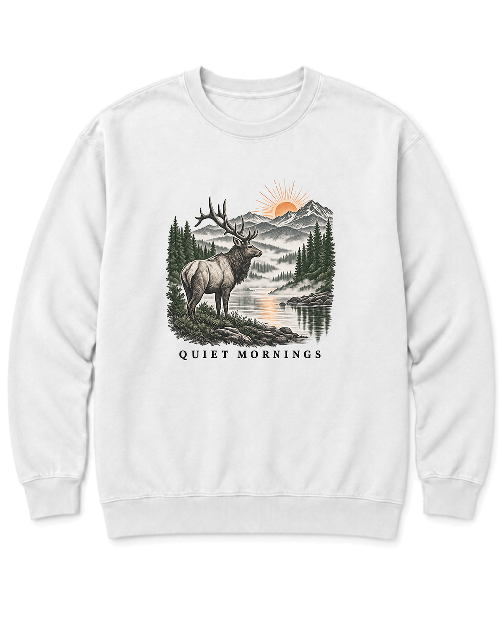 Quiet Mornings Sweatshirt - White
