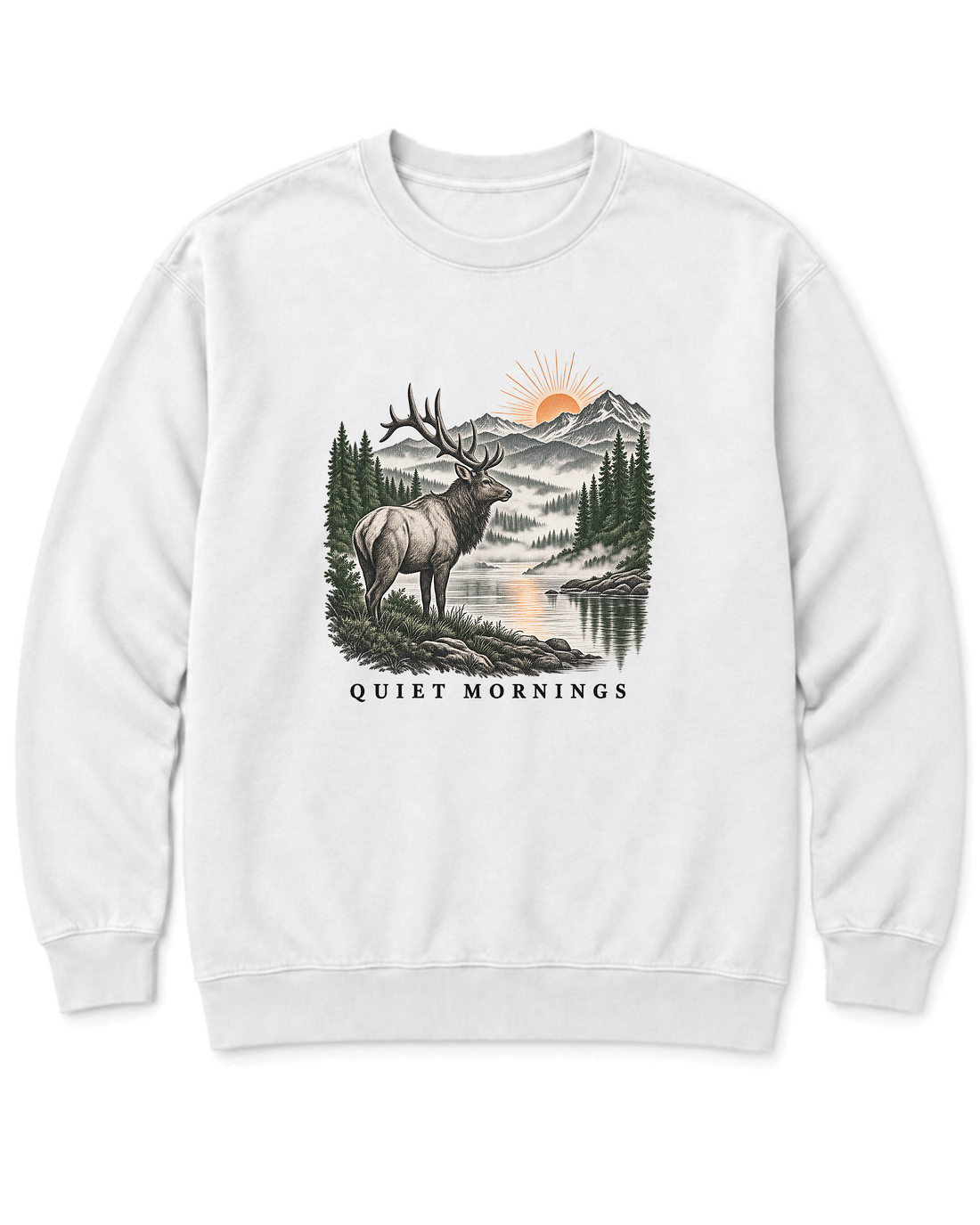 Quiet Mornings Sweatshirt - White