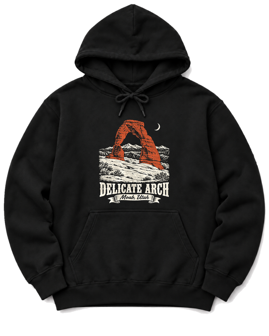 Delicate Arch Hoodie - Black