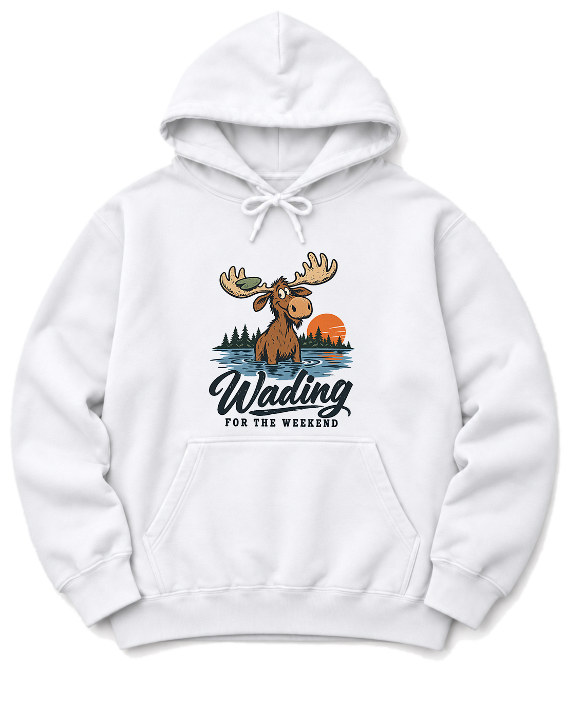 Wading for the Weekend Hoodie - White
