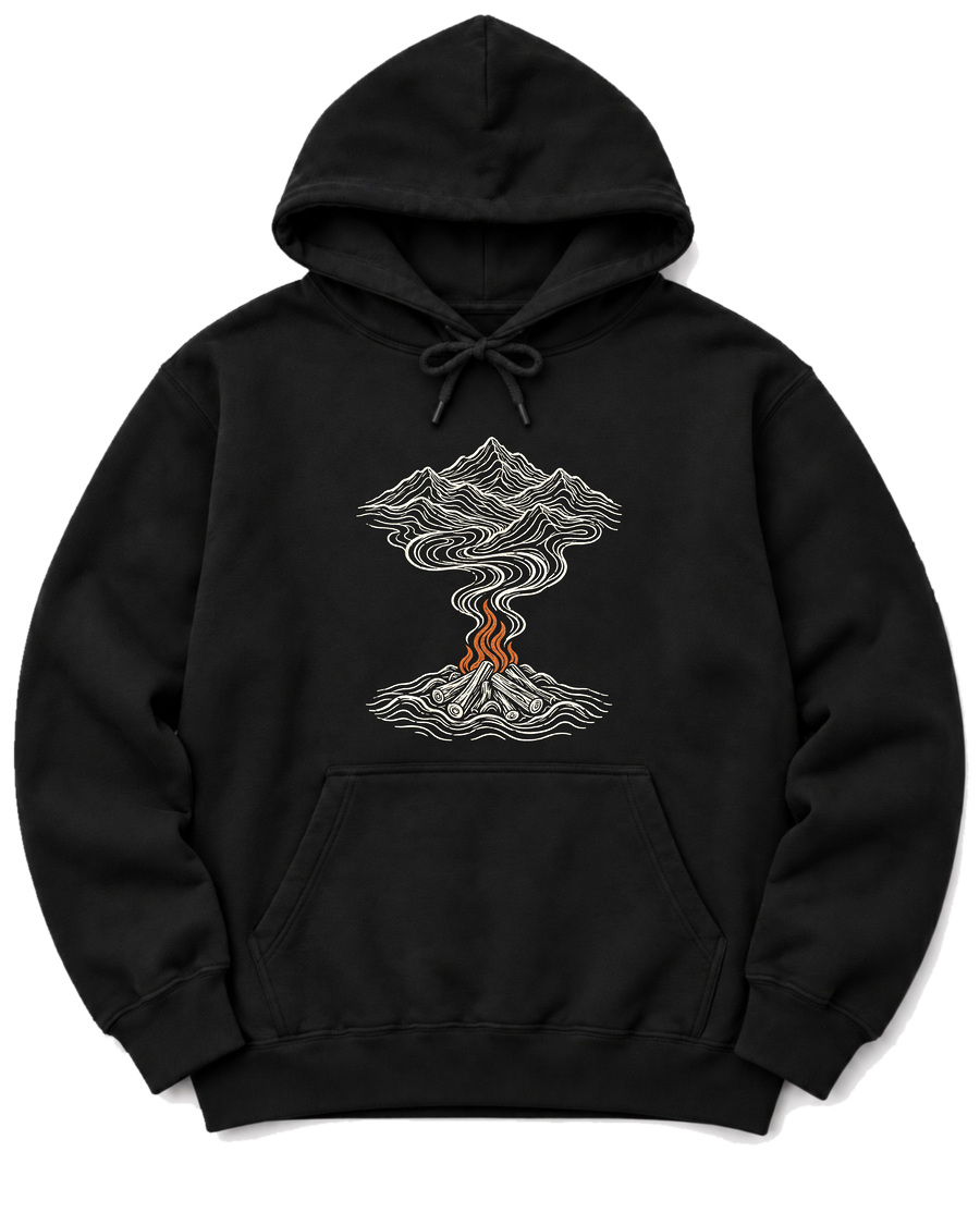 Campfire Smoke Hoodie - Black