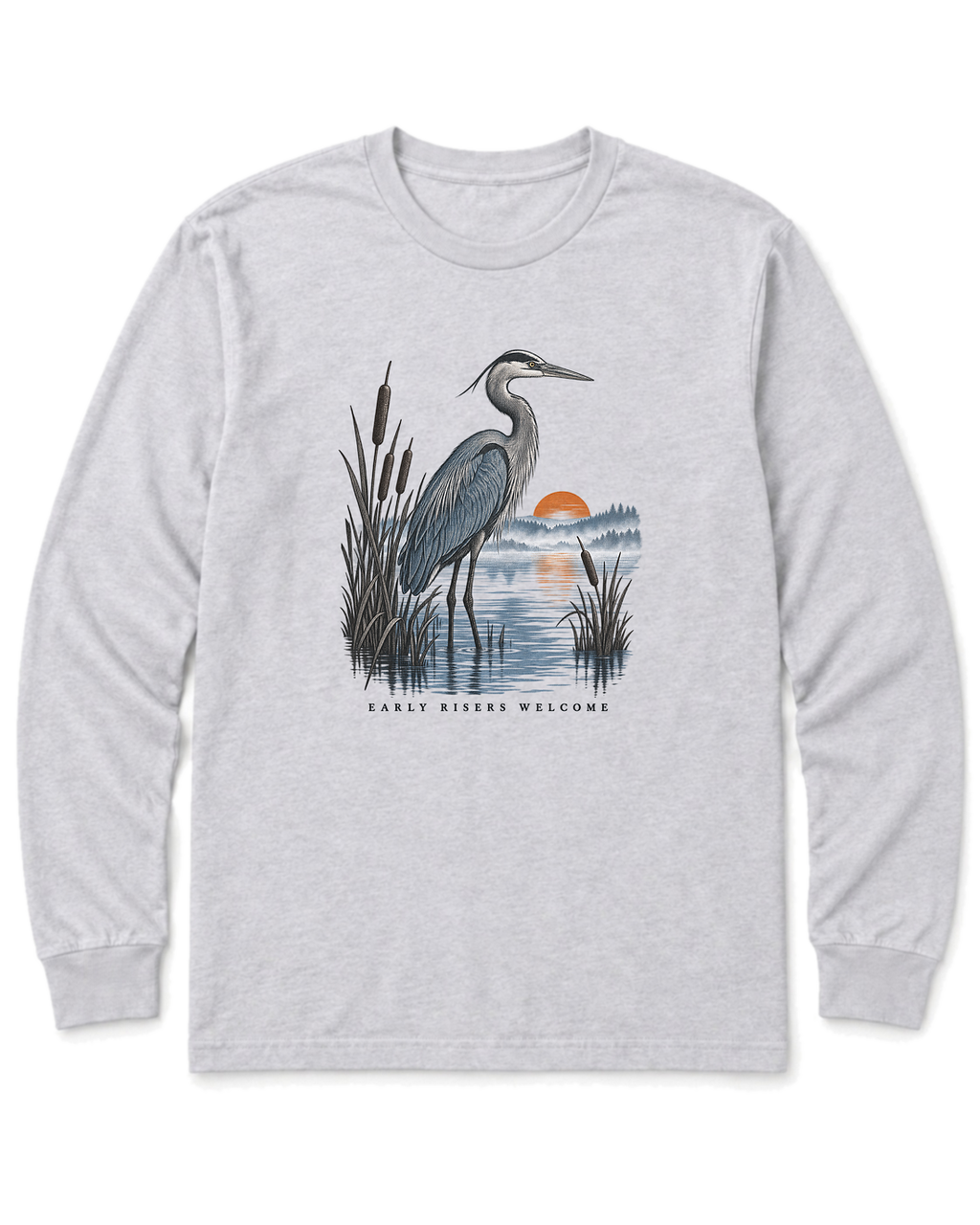 Early Risers Welcome Long Sleeve Shirt - Ash