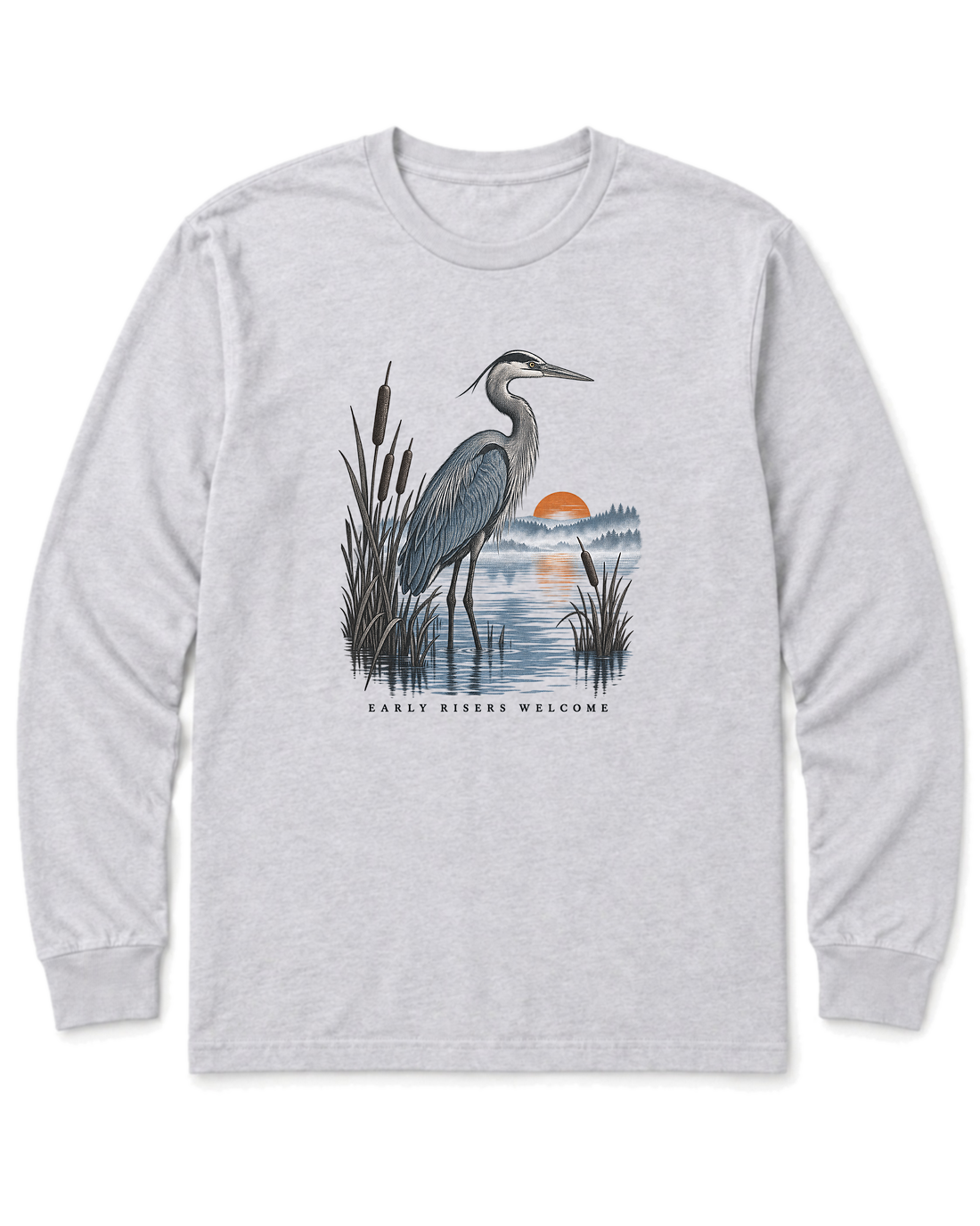 Early Risers Welcome Long Sleeve Shirt - Ash