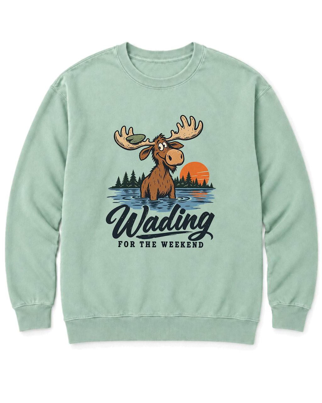 Wading for the Weekend Sweatshirt - Chalky Mint