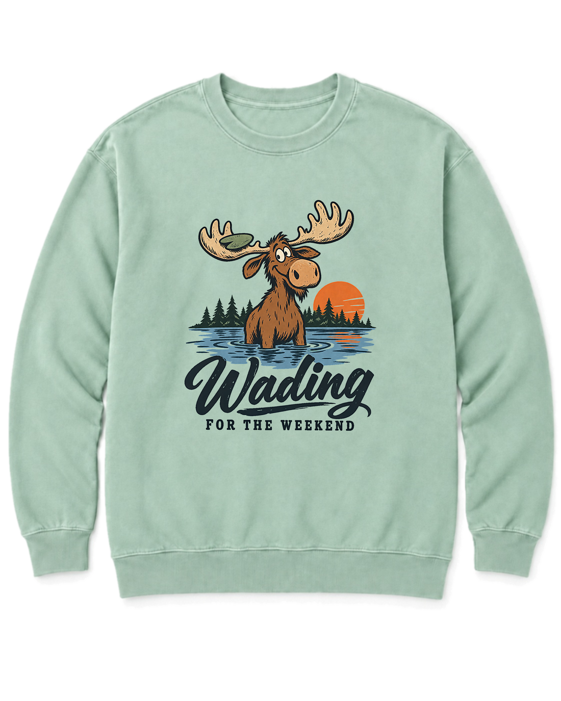 Wading for the Weekend Sweatshirt - Chalky Mint